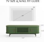 POVISON Fully-Assembled Modern Green TV Stand - Image 3