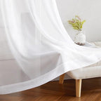 NICETOWN White Sheer Curtains 80 inches Long - Image 7