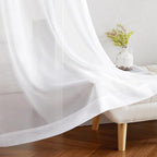NICETOWN Soft Voile White Sheer Curtains 63 inches Long - Image 7
