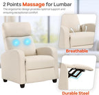 FDW Recliner Chair Massage Chair Reading Chair Reclining Sofa Home Theater - Image 6