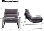 LukeAlon Modern Linen Accent Armchair, Upholstered Living Room Chair - Image 2