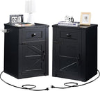 SOOWERY Nightstands Set of 2, Nightstand by SOOWERY