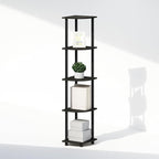 Furinno Turn-N-Tube Storage Shelves, 5-Tier Book Shelf, Corner Shelf, Toolless - Image 6