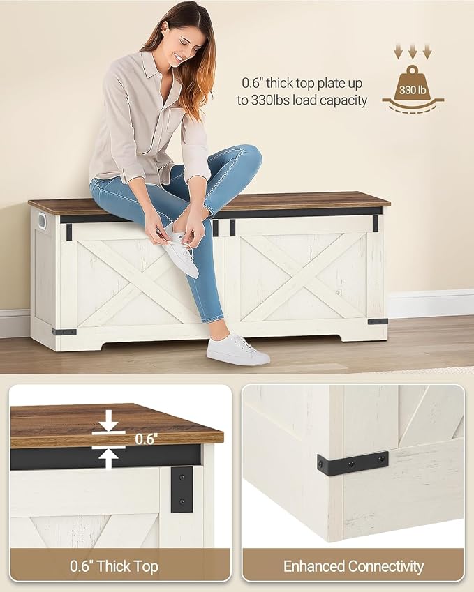 Hzuaneri 47.2" Storage Chest, Large Storage Trunk - Image 7