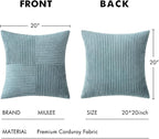 MIULEE Slate Blue Decorative Throw Pillow Covers - Image 6