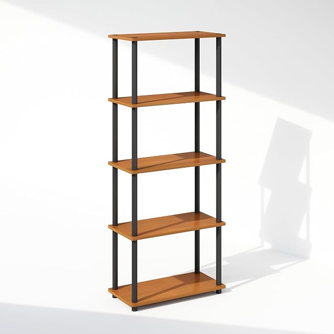Furinno Turn-N-Tube Book Shelf, 5-Tier Bookshelf, Bookcase - Image 4