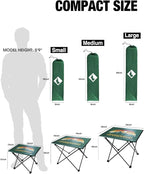 VILLEY Portable Camping Side Table, Ultralight Aluminum Folding Table - Image 3