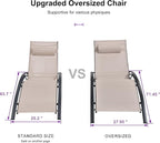 PURPLE LEAF Patio Oversized Chaise Lounge Chair Set - Image 2