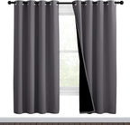 NICETOWN Grey Full Shade Curtain Panels, Pair of Thermal Insulated & Energy by NICETOWN