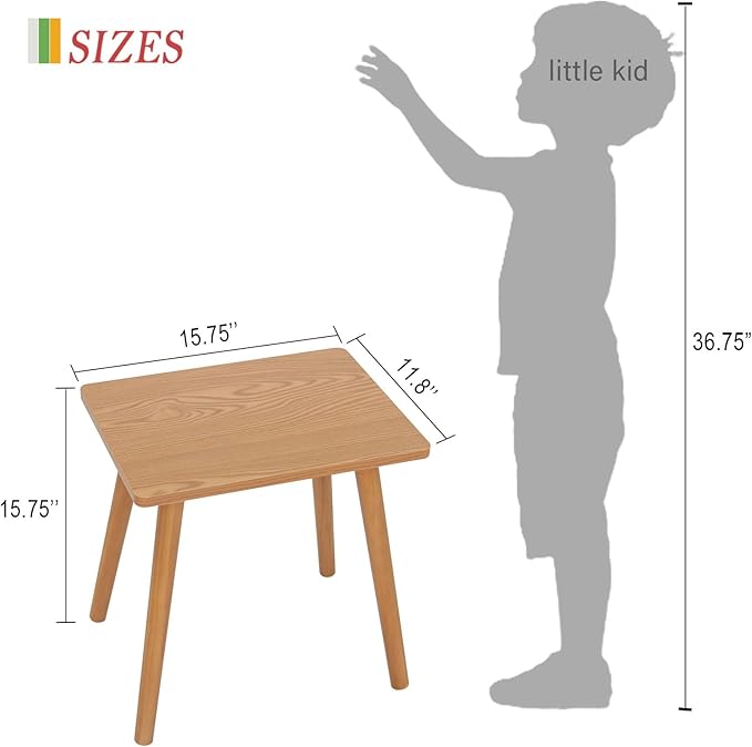 AWASEN Mid Century Modern Side Table, Small End - Image 2