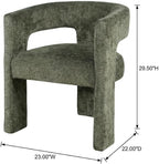Jofran Gwen Jacquard Upholstered Accent Chair, Modern Luxury Plush Sculptural - Image 3