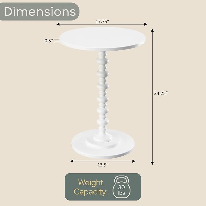 Convenience Concepts Palm Beach Spindle Table 17.75" - Image 3