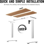 Veken 47.2 Inch Electric Standing Desk, Height Adjustable Sit Stand Up - Image 6