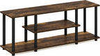 Furinno Turn-N-Tube No Tools 3D 3-Tier Entertainment Stand up to 50 inch TV - Image 4
