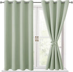 Blackout Curtains for Bedroom, 2 Panels, Seafoam Green 52 x 45 Inch | Thermal - Image 8