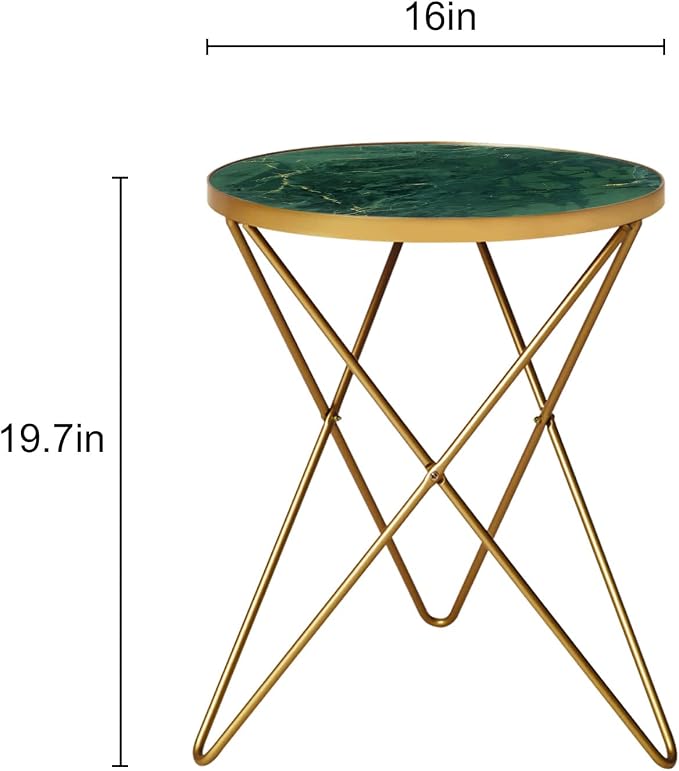 HLR Modern Round Side Table Set of 2, End Table - Image 3