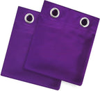 Blackout Curtains 66 x 54 Inch Long Purple Curtains Set of 2 Panels Room - Image 9