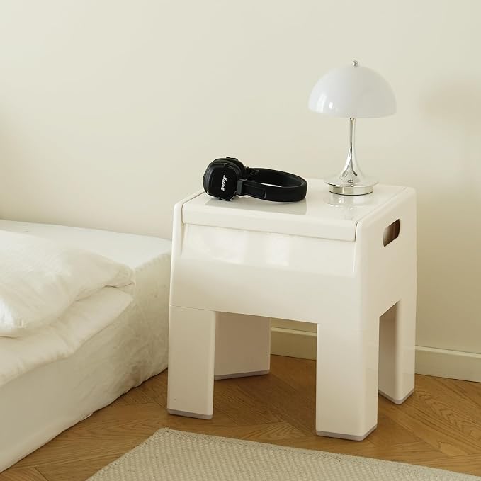 Nightstand Bedside Table with Storage Space, Dorm and Small Spaces, Easy - Image 8