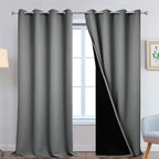 Yakamok Grey Blackout Curtains 108 Inches Long by Yakamok