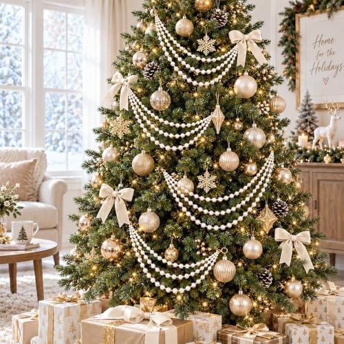 DIYDEC 6Pack Christmas Preal Garland 20in Tree Topper Ornament Decor - Image 4