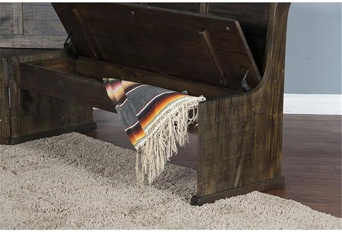 Pemberly Row 3-Piece Farmhouse Wood Breakfast Nook Set - Image 4
