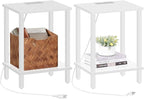 TUTOTAK End Table with Charging Station, Small Side Table with Outlets by ChoosetutotakFurnitureBuildYourCozyHome
