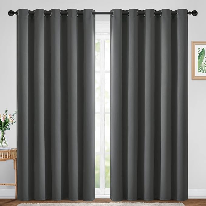 Yakamok Room Darkening Curtains 70x84 inch Length Dark Grey-Living Room | 2 by Yakamok