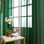 SpaceDresser Sheer Voile Window Treatment Rod Pocket Curtain Panels - Image 3