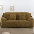 vctops 4 Seater Velvet Plush Stretch Sofa Slipcover 1-Piece Sofa Cover by vctops