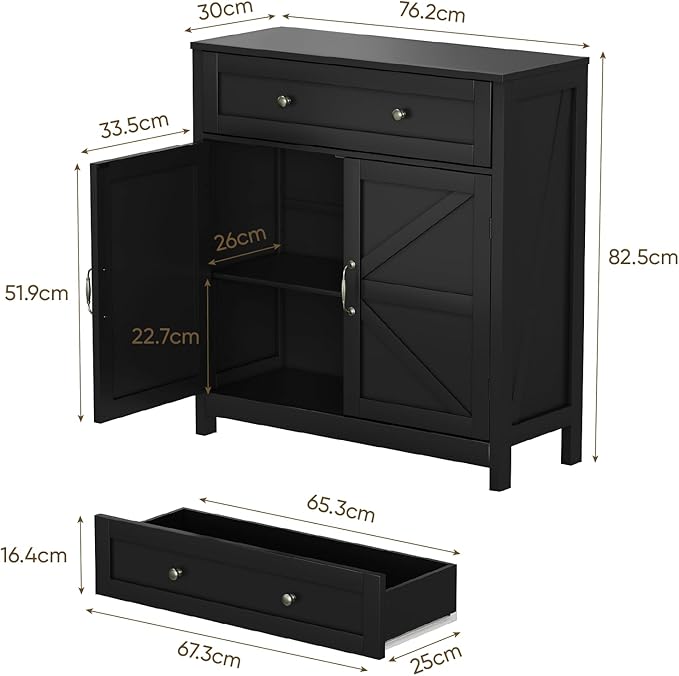 Semiocthome Farmhouse Sideboard Buffet Cabinet - Image 2