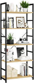 NUMENN 5 Tier Bookshelf, Tall Bookcase Shelf Storage Organizer, Modern Book by NUMENN