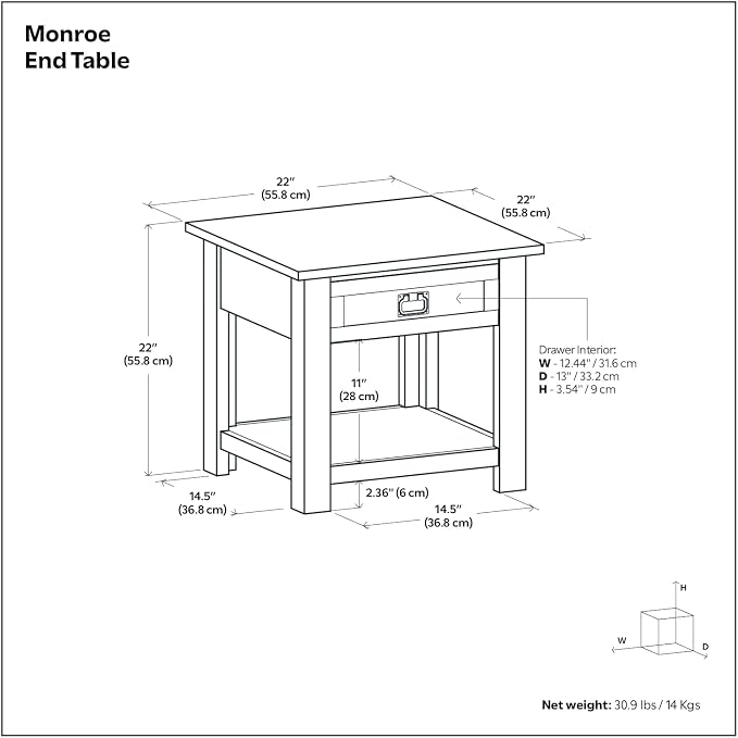SIMPLIHOME Monroe End Table - Image 3