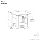 SIMPLIHOME Monroe End Table - Image 3