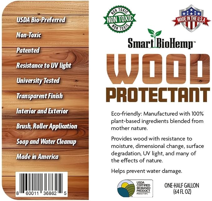 Plant-Powered Half Gallon Wood Protectant, Protects from Water & UV Rays - Image 3