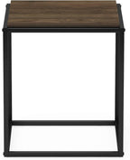 Furinno Moretti Cube Modern Stackable End Table Shelf, Columbia Walnut - Image 4