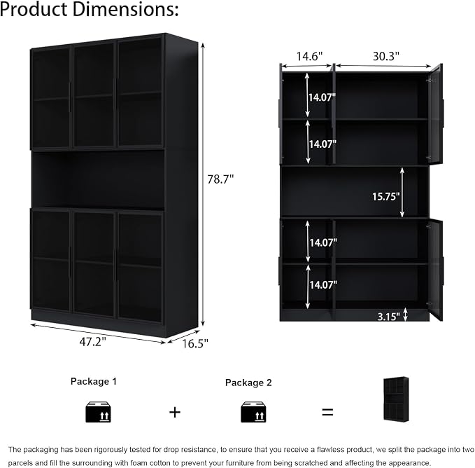 Mekminop Glass Doors Display Cabinet - Image 2