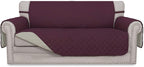 Easy-Going Reversible Couch Cover, 2 Cushion Sofa, Wine/Beige | Oversized by Easy-Going