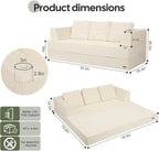 COMAX Futon Sofa Bed Queen, 4 in 1 Folding Boneless Sleeper Corduroy Couch - Image 2