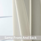 Yakamok Room Darkening Curtains 52x72 inch Length Light Beige-Living Room | 2 - Image 5