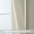 Yakamok Light Beige Room Darkening Curtains 84 inch Sliding Door Drapes | 1 - Image 4