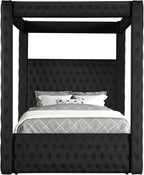 Velvet Canopy Bed Frame King - Image 9