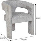 Jofran Gwen Jacquard Upholstered Accent Chair, Modern Luxury Plush Sculptural - Image 3