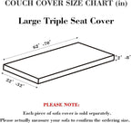 Couch Covers for 3 Cushion Sofa Pet Friendly Couch Cushion Covers Universal - Image 2