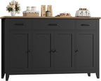 HORSTORS 55" Buffet Cabinet, Modern Farmhouse Sideboard Buffet by HORSTORS