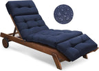 Waterproof Chaise Lounge Chair Cushions Outdoor 74.4 x 22 x 4.7 Inches Memory by Tycdiose