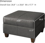 EASE MOOSE Faux Leather Square Ottoman Module - Image 2