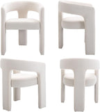 BESTANO Set of 4 Modern Velvet Fabric Upholstered Dining Chairs - Image 7