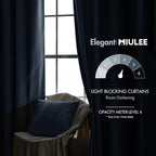 MIULEE Velvet Curtains 52x96 inches 2 Panels Stone Blue Blackout Curtains | - Image 5