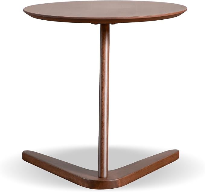 Furniture of America Lucian Mid-Century Modern Solid Wood 2 Piece Brown Round - Image 13