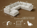 ohllob Oversized Cloud Couches for Living Room, Convertible Sectional Couch - Image 2